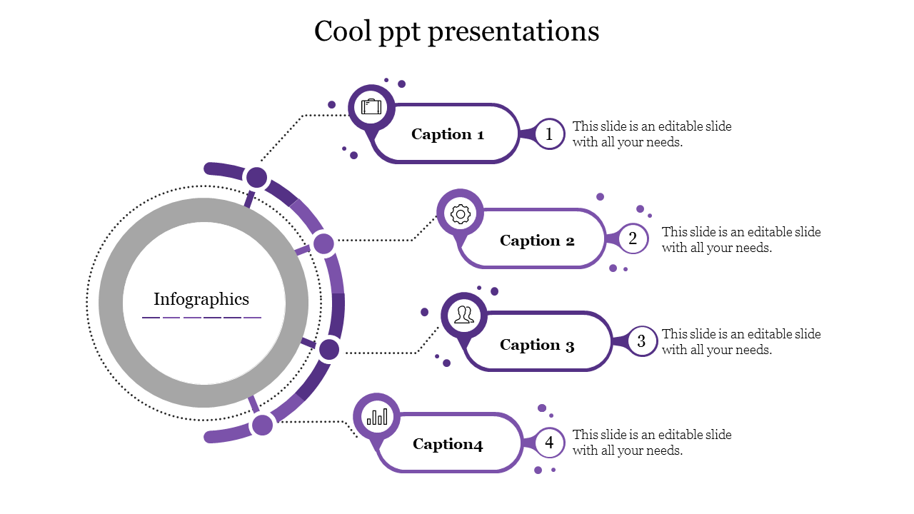 Free - Professional Cool PPT Presentations Slides With Four Node